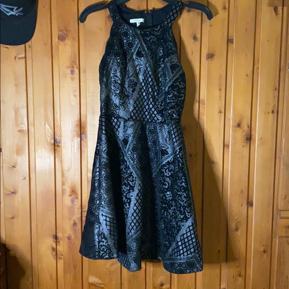 Black and silver lining dress- size small